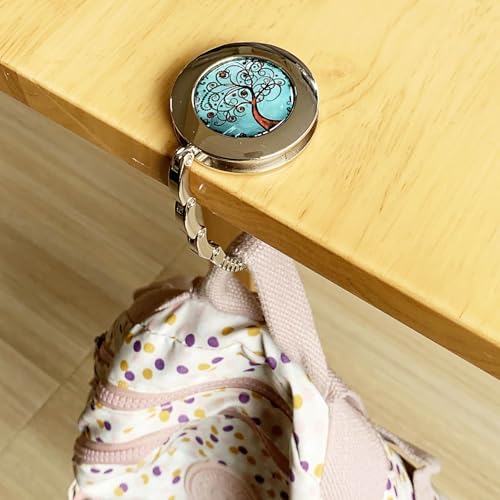 KSMD Purse Hooks for Table and Bars, Portable Purse Hanger Organizers - Foldable Folding Table Hook Hanger (Tree of Life) - Image 4