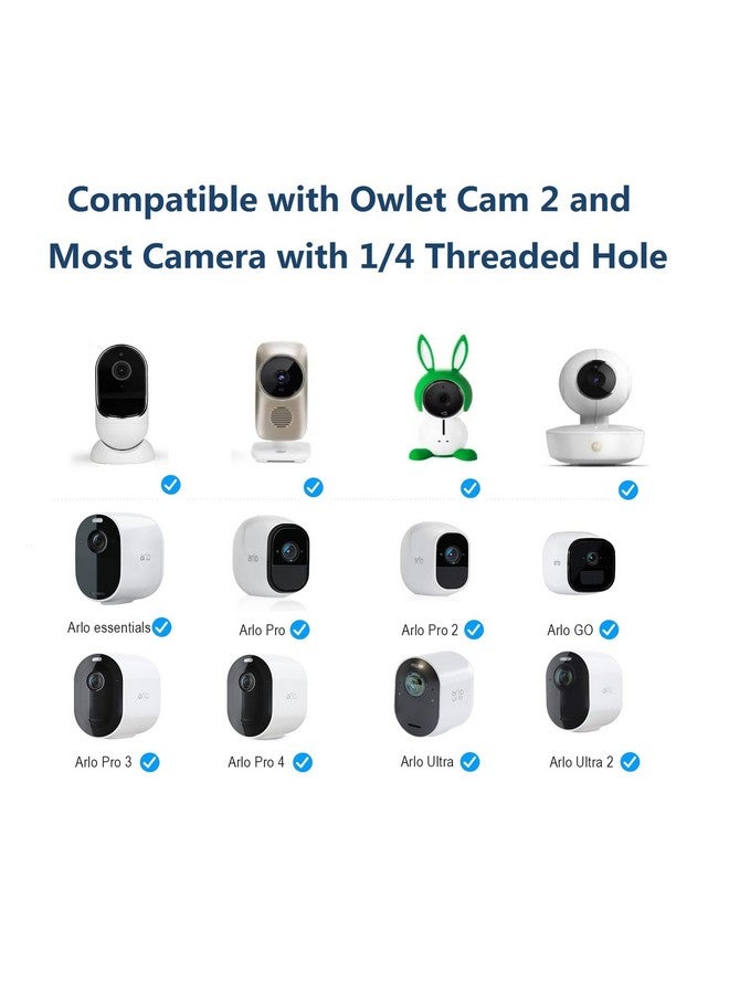 OkeMeeo Crib Mount for Owlet Cam 2, Owlet Cam Smart Baby Monitor, Owlet Duo and Arlo Cameras (Twist Mount Bracket) - Image 1