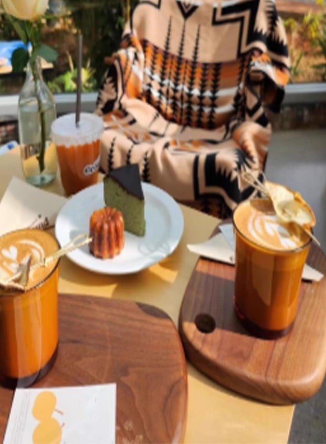 مالتي باي لوح تقطيع من خشب الجوز الأسود الأمريكي الصلب من مولتي باي، لوح تقطيع صغير الحجم للستيك والجبن، لوح مطبخ مقاوم للماء ذو وجهين للحوم، 8.9 بوصة × 6.3 بوصة × 0.8 بوصة - Image 5