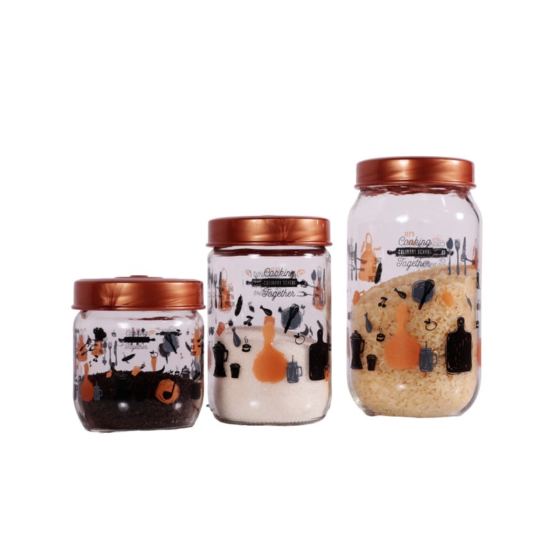 Herevin 139357-810 Patterned Jar Set of 3 (425-660-1000 ml) - Image 4