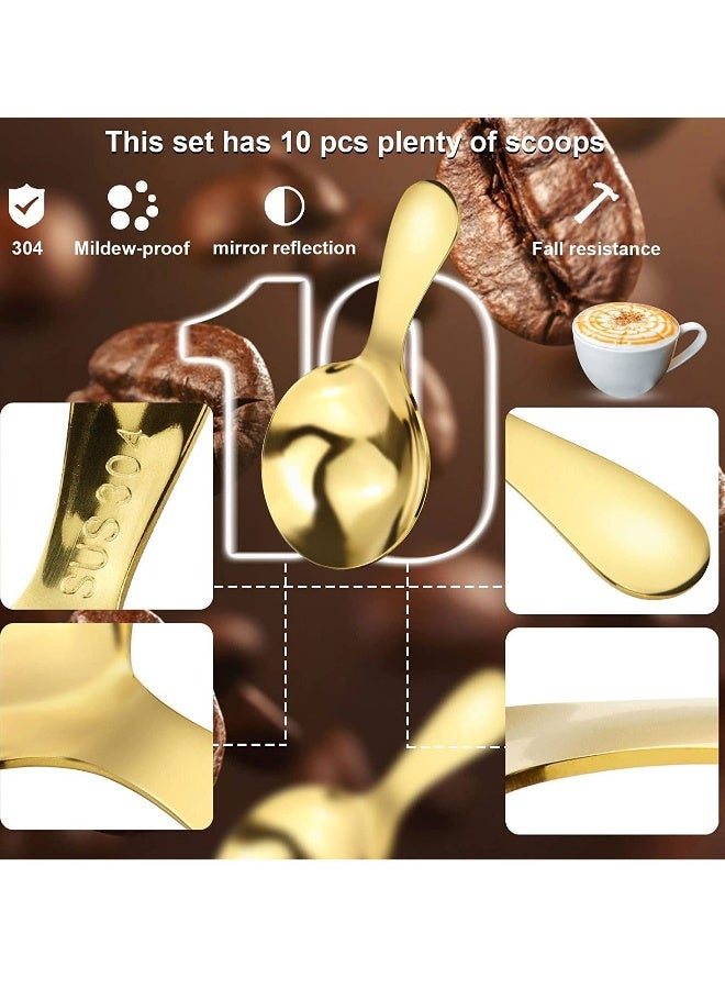 10 PCS Dessert Tasting Spoons, 3.54 inch Food Grade Stainless Steel Short Handle Spoons- Dishwasher Safe, Golden Mini Spoons for Home, Kitchen or Restaurant - Image 3