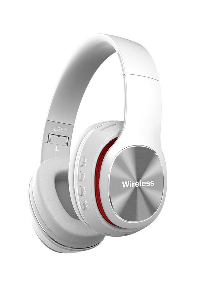 NIBEMINENT Bluetooth Over-Ear Headphones With Mic White - Image 1