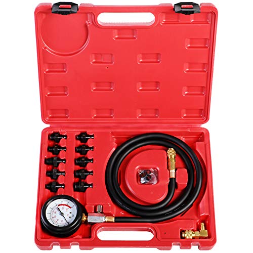 YSTOOL Oil Pressure Tester Kit Professional Oil Pressure Gauge Tool for Engine Diagnostic Test with Hose Adapters and Carry Case for Cars ATVs Trucks Use 0-140psi - Image 1