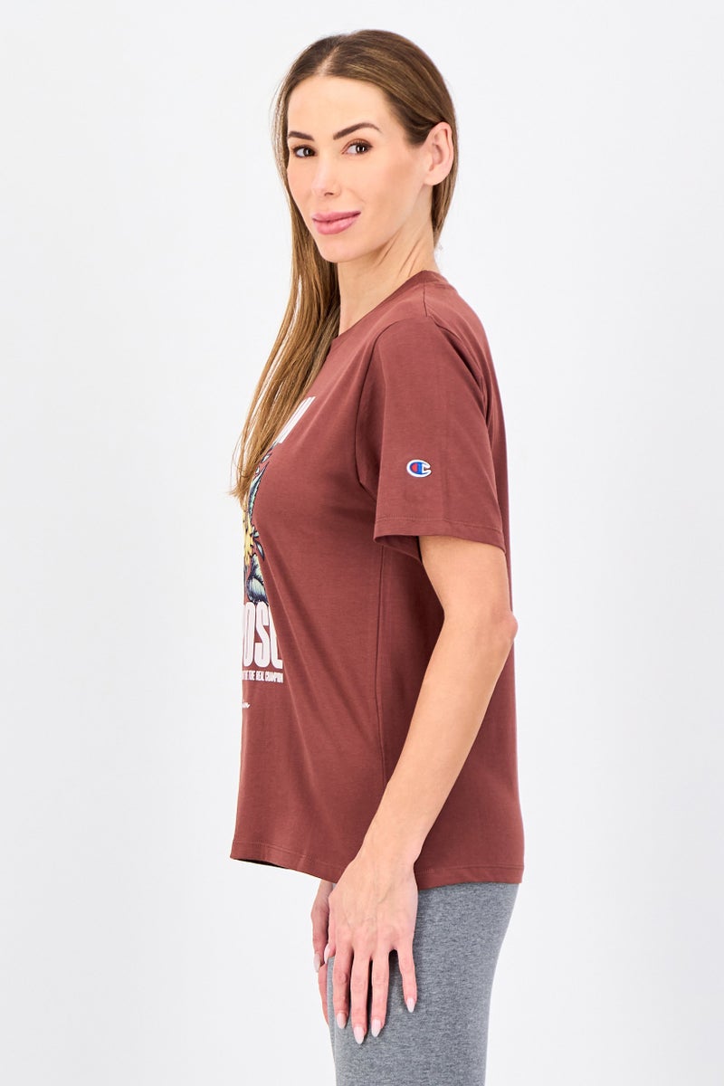 Champion Women Sportswear Fit Short Sleeve Outdoor T-Shirt, Brown - Image 2