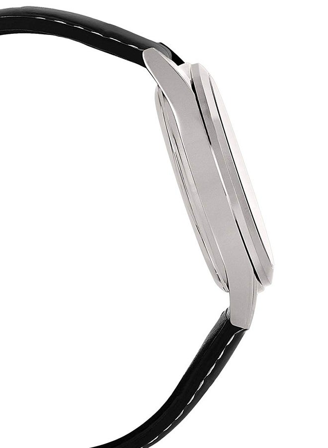 كاسيو ساعة يد كوارتز بعقارب وسوار من الجلد طراز MTP-1308L-1AVDF - 49 مم - أسود رجال - Image 4