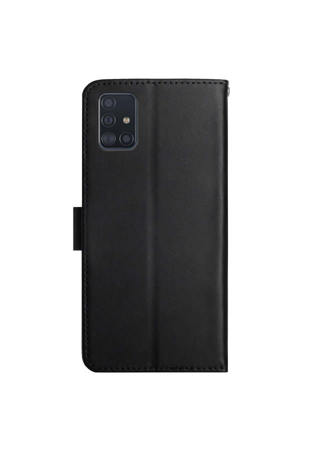 اس-توب جراب لهاتف Samsung Galaxy A71 5G مصنوع من الجلد الأصلي مقاوم لبصمات الأصابع مع قلاب أفقي - Image 3