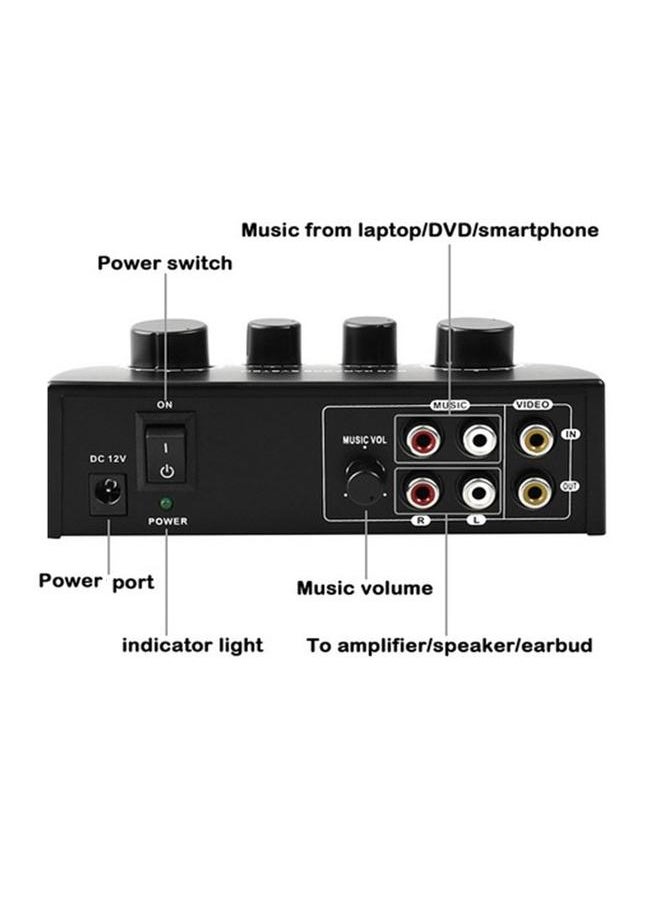 Thoraya Professional Kara OK Dual Microphone Input Mixer Black  - Image 3