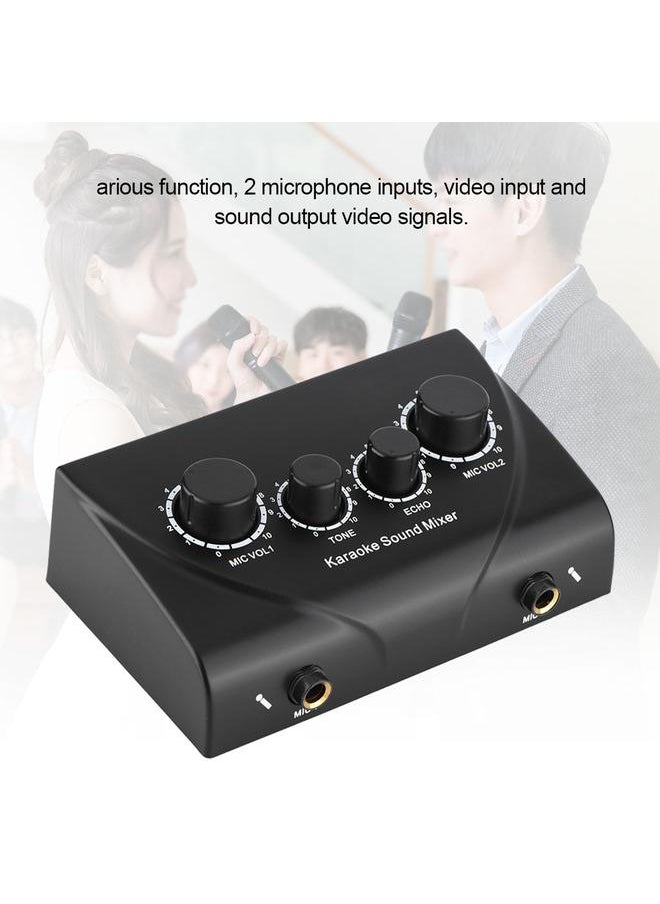 Thoraya Professional Kara OK Dual Microphone Input Mixer Black  - Image 2
