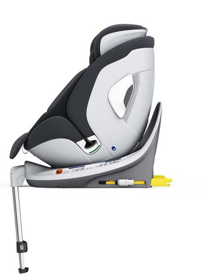 Leclercbaby AURA 360° Rotating i-Size Car Seat with Ventilation & SIPS, 40-150 cm – Dark Grey - Image 3