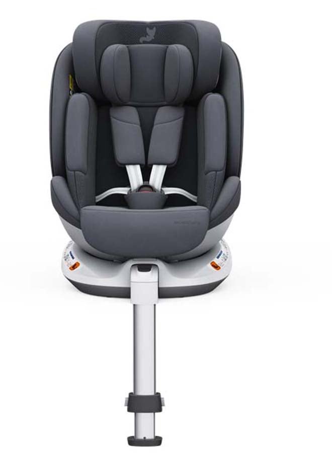 Leclercbaby AURA 360° Rotating i-Size Car Seat with Ventilation & SIPS, 40-150 cm – Dark Grey - Image 2