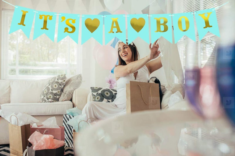 AMFIN® It's a Boy Banner for Boys/It's a Boy Banner for Birthday Boy/Birthday Banner for Decoration/First Birthday Decoration Items for Boys - Blue - Image 1