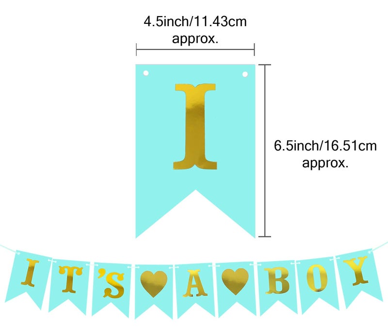 AMFIN® It's a Boy Banner for Boys/It's a Boy Banner for Birthday Boy/Birthday Banner for Decoration/First Birthday Decoration Items for Boys - Blue - Image 2