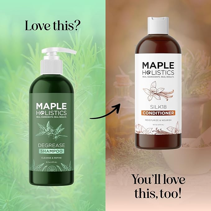 Maple Holistics شامبو بيودين من مابل هوليستكس لنمو الشعر تركيبة BComplex لفقدان الشعر يزيل DHT لشعر أكثر كثافة وامتلاء تركيبة مضادة للقشرة مع زيت الزنك وزيت شجرة الشاي وزيت الجوجوبا وزيت الأركان 8 أوقيات - Image 5