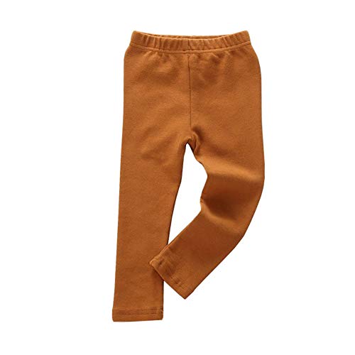 JWWN Toddler Boys Girls Thermal Underwear Long Sleeve T-shirt Leggings 2Pcs Kids Winter Base Layer Set, (Brown,6Years) - Image 4