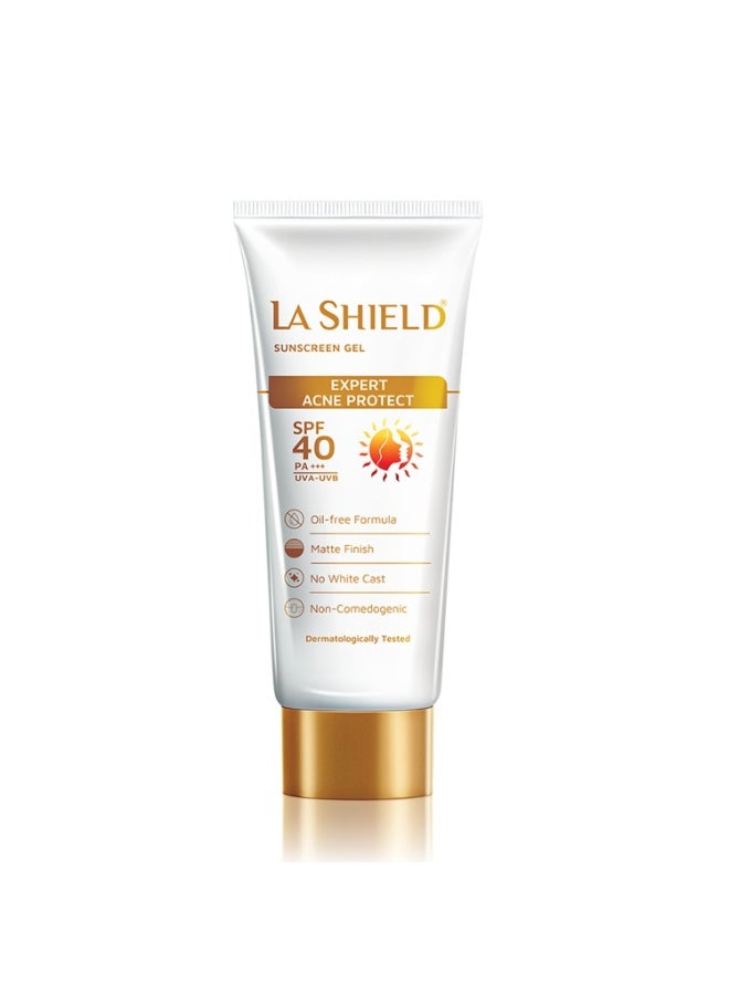 La Shield SPF 40 PA+++ Mineral Sunscreen Gel | Superior Matte Finish | Oil-free | Lightweight | No white cast | For Acne Prone, Oily or sensitive skin |Dermatologist Prescribed | 50g - Image 1