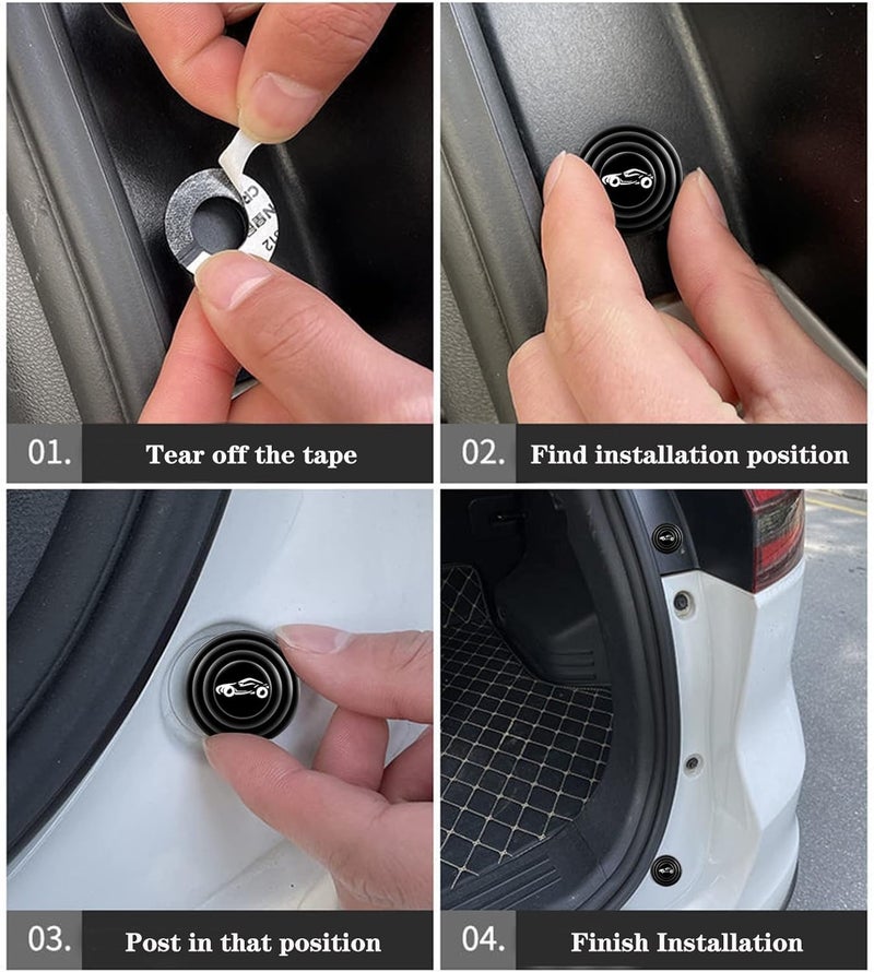 Pivdo Car Shock Absorber Protector Rubber Guard Pads Car Door Accessories and Gadgets for Enhanced Shock Absorption Compass, Wrangler, Meridian, S90, XC60, XC40, Hector, Astor, Gloster - Image 3