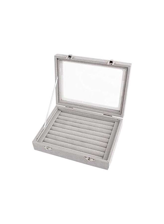 IAF Lid 8 Slots Jewelry Rings Earrings Tray Showcase Display Storage - Image 1