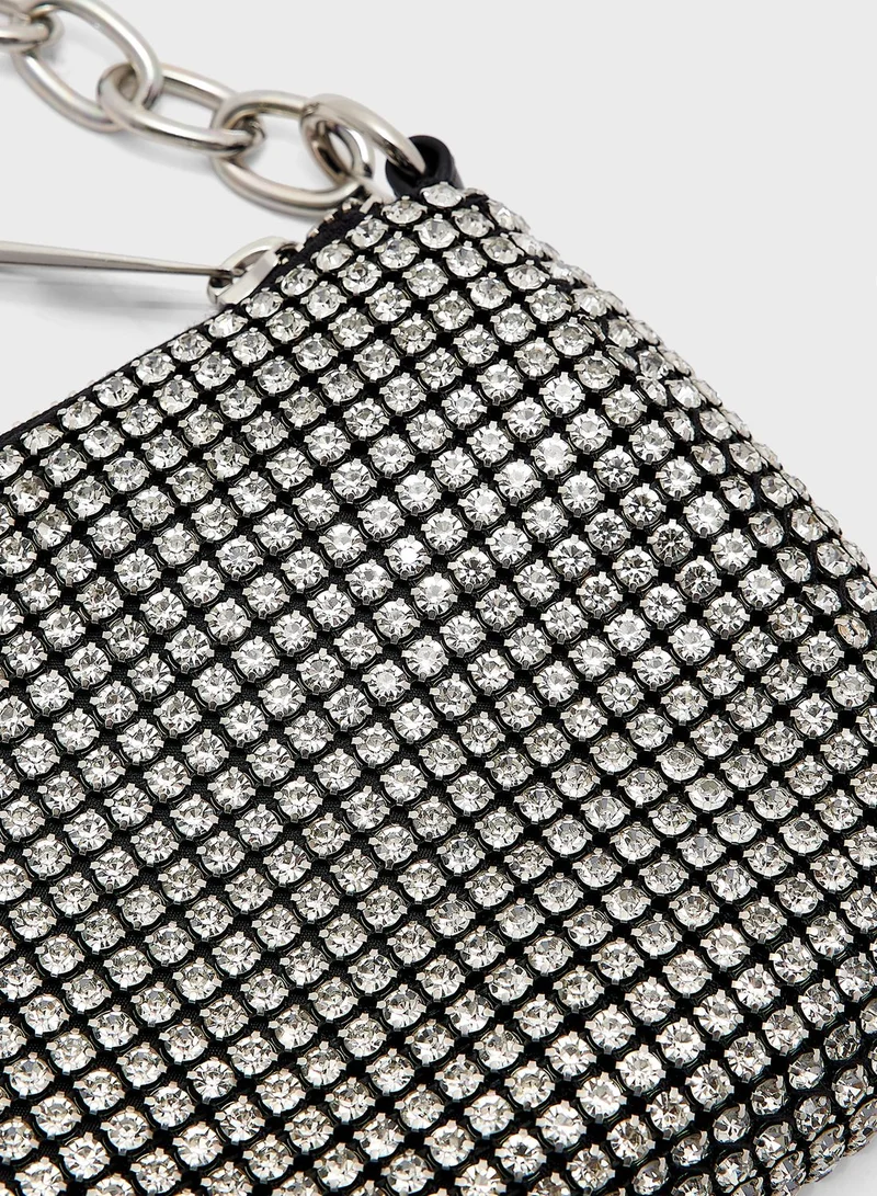 TOPSHOP Fliss Diamante Shopper Bag