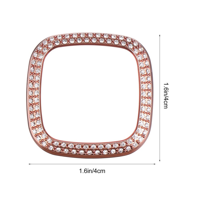 Rose Gold Crystal Protective Case for Smartwatch Sense Lightweight Full Coverage Easy Install - Image 3