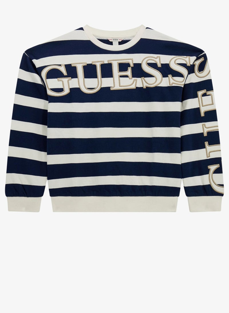 GUESS Kids Graphic Crew Neck Sweatshirt - Image 1