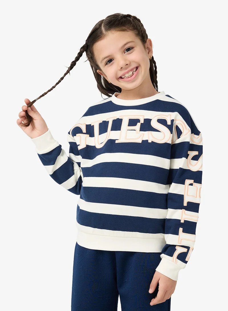 GUESS Kids Graphic Crew Neck Sweatshirt