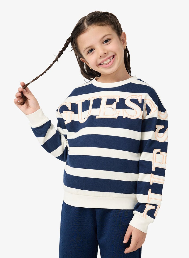 GUESS Kids Graphic Crew Neck Sweatshirt - Image 1