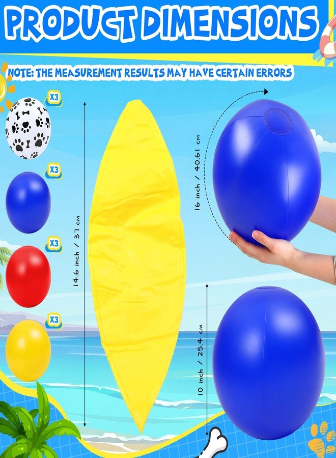 Breathffy مجموعة بريثفي المكونة من 12 كرة شاطئية على شكل مخالب كلاب - كرات قابلة للنفخ مقاس 16 بوصة، مثالية لحفلات أعياد الميلاد ذات الطابع الكلبي، ولحفلات السباحة الصيفية، ولجوائز الفصول الدراسية. - Image 2