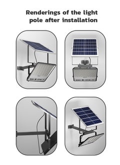 MODI Mounting Bracket Solar Extension For Solar Flood Light & Solar Panel - 20 Inches - Black - Mounting Pole For Outdoor Street Flood Lights  - Image 4