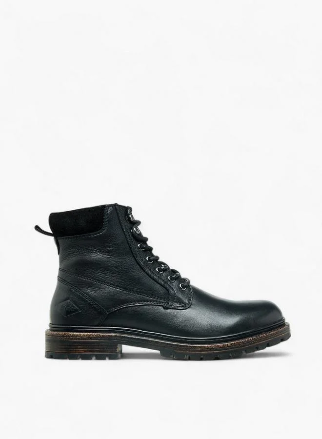 Lee Cooper BLACK Men Leather Panelled Ankle Boots for Men | Best Price UAE