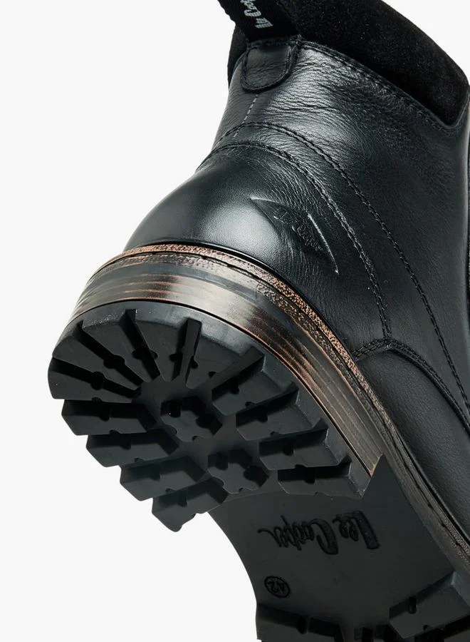 Lee Cooper BLACK Men Leather Panelled Ankle Boots for Men | Best Price UAE