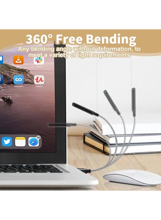 Plan A Flexible USB LED Reading Light – Portable Mini Light for Laptop, Computer, Power Bank, Flexible Gooseneck Design, Warm Night Light Perfect for Books, Offices, Works, 6 LED Lights - Image 3