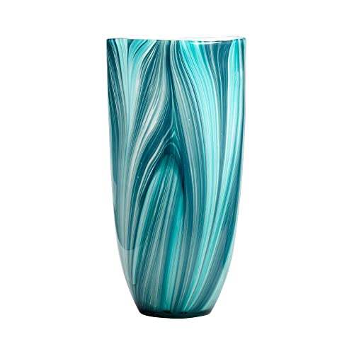 Cyan Design مزهرية تورين من سيان ديزاين، 05182، 6" قطر | 12" ارتفاع، كبيرة، زرقاء - Image 1