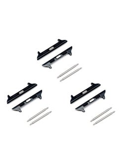 3 PACK [Spring Bar] Watch Strap Connector Adapter Compatible with Apple Watch Band - 38/40/41 20mm Black