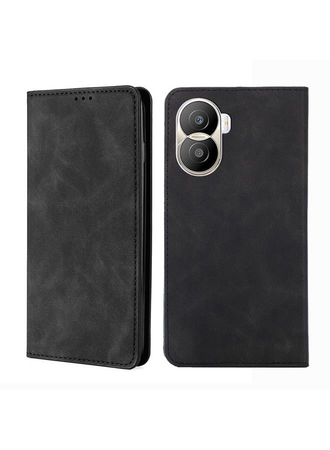 S-TOP Case For Honor X40i Skin Feel Magnetic Horizontal Flip Leather Phone Case - Image 1