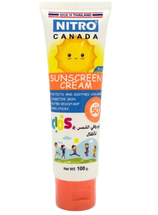 نيترو كندا كريم واقي شمس للأطفال من نيترو كندا بعامل حماية SPF 50، مقاوم للماء، 100 جرام - Image 2