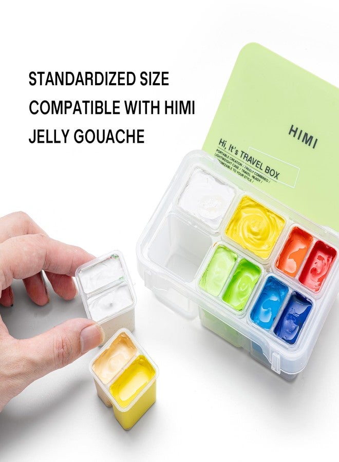 HIMI مجموعة ألوان غواش HIMI للسفر - تحمل حتى 12 لون، لوحة خلط، دلو لغسل الفرشاة مع أخاديد تنظيف مدمجة، حقيبة محمولة فريدة للفنانين والمبتدئين - Image 5