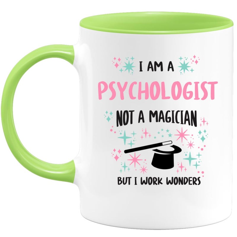 KALIDHAR Mug Im A Psychologist Not A Magician But I Work Wonders Psychology Gift Therapist Present Humorous Coffee Cup - Image 1
