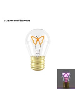 Generic Charging Bulb LED Independent Light Source Usb Interface Portable Night Light Unicorn Love DIY Atmospheric High-end-Specifications:Butterfly-pink/purple  - Image 1