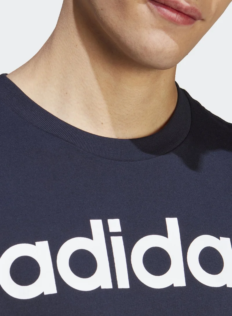 Adidas Essential Single Jersey Linear T-Shirt