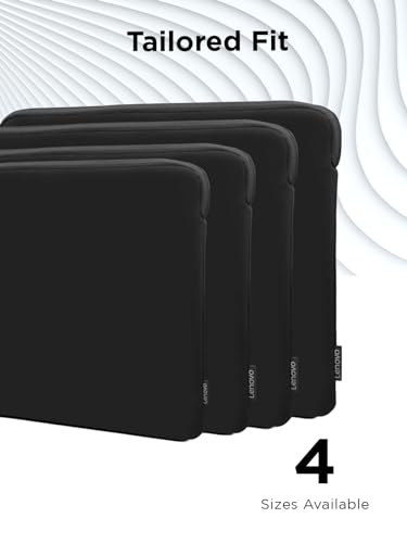 Lenovo Basic Laptop Sleeve 156 Inch NotebookTablet Compatible with MacBook AirPro Neoprene Material Soft Fleece Lining Zippered Top Opening Black - Image 3