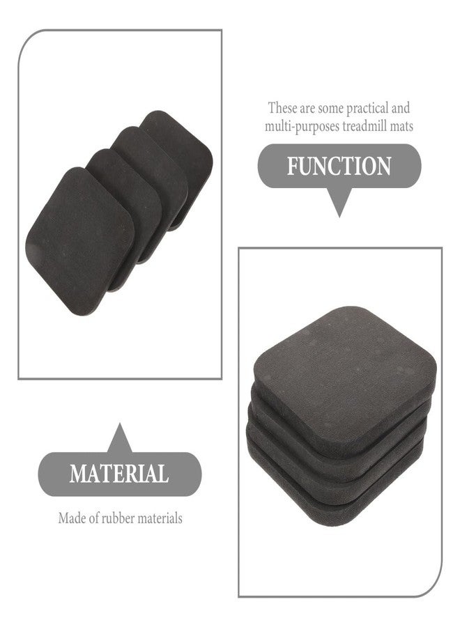 BRIGHTFUFU 4Pcs Exercise Pads Slip Treadmill Mats Gym Equipment Floor Mat Protectors Workout Pad for Home Gym - Image 5