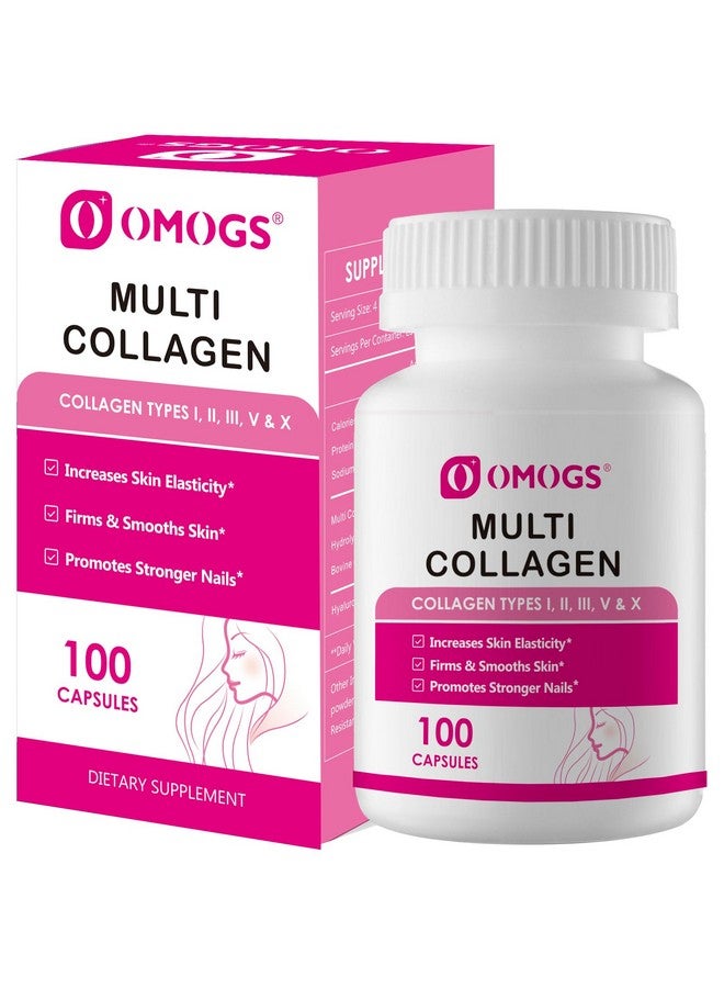 OMOGS Collagen Peptides Capsule，Naturally Sourced Hydrolyzed Collagen with prebiotic & Cranberry Extract - Hair, Skin, Nail, Joint, Digestive Health & Immune Support, Non-GMO, 100 Capsule. - Image 1