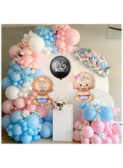 XiuWoo Gender Reveal Decoration, Baby Gender Reveal Party Decoration Set, Girl Or Boy Balloon With Team Boy Team Girl Stickers Confetti, Baby Foil Balloon, Boy Or Girl Banner for Baby Gender Reveal Party  - Image 3