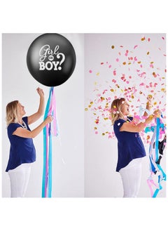 XiuWoo Gender Reveal Decoration, Baby Gender Reveal Party Decoration Set, Girl Or Boy Balloon With Team Boy Team Girl Stickers Confetti, Baby Foil Balloon, Boy Or Girl Banner for Baby Gender Reveal Party  - Image 4