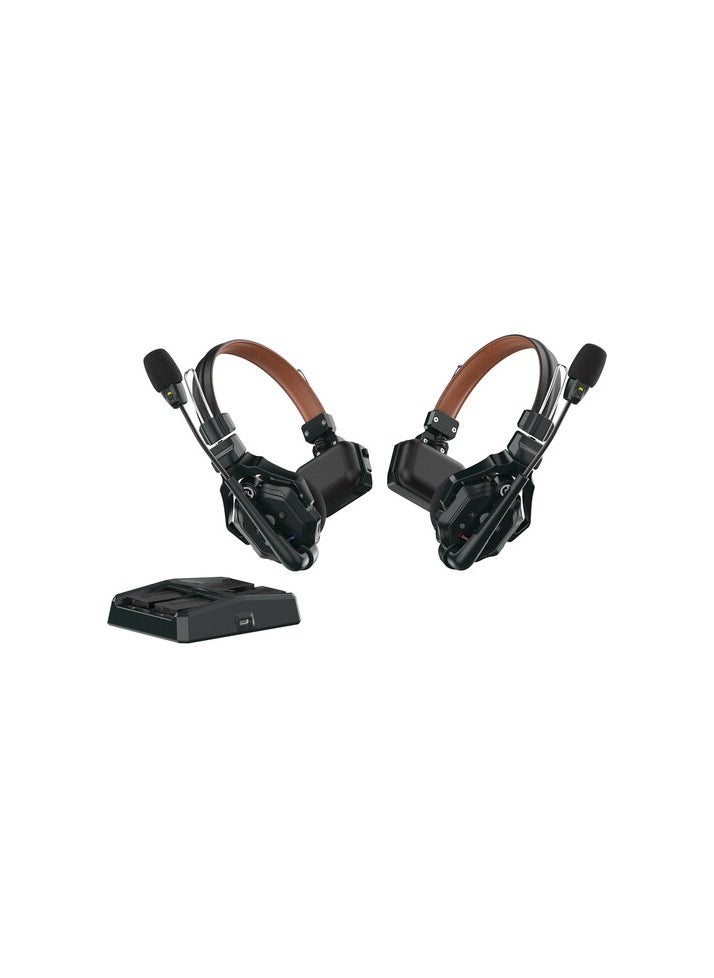 Hollyland - Solidcom C1 Pro-2S Full-Duplex ENC Wireless Intercom System with 2 Headsets (1.9 GHz) - Image 1