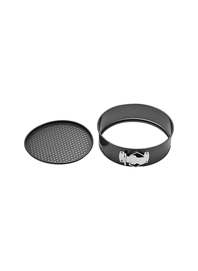 ECVV Round Cake Pan Springform Pan Pie Mold Bakeware Non stick, 24 Cm, 1PC (BLACK) - Image 1