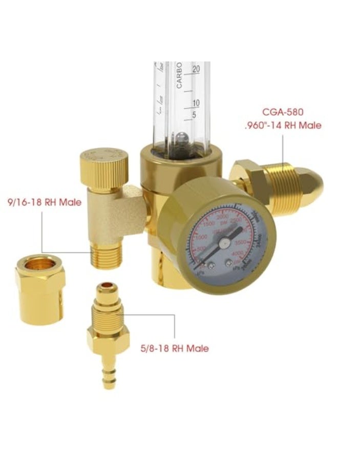 LAMAY Argon/CO2 Mig Tig Flow Meter Gas Regulator Gauge Welding Weld(A) - Image 3