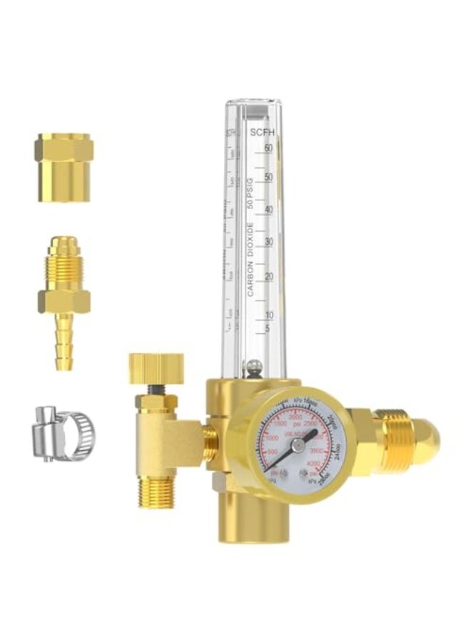 LAMAY Argon/CO2 Mig Tig Flow Meter Gas Regulator Gauge Welding Weld(A) - Image 1