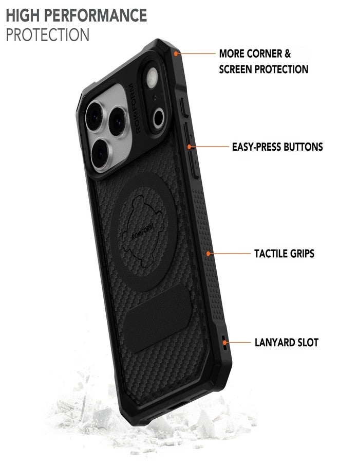 Rokform Rugged Case Compatible with iPhone 17 Pro Max, Magnetic Cover (Black) - Image 2