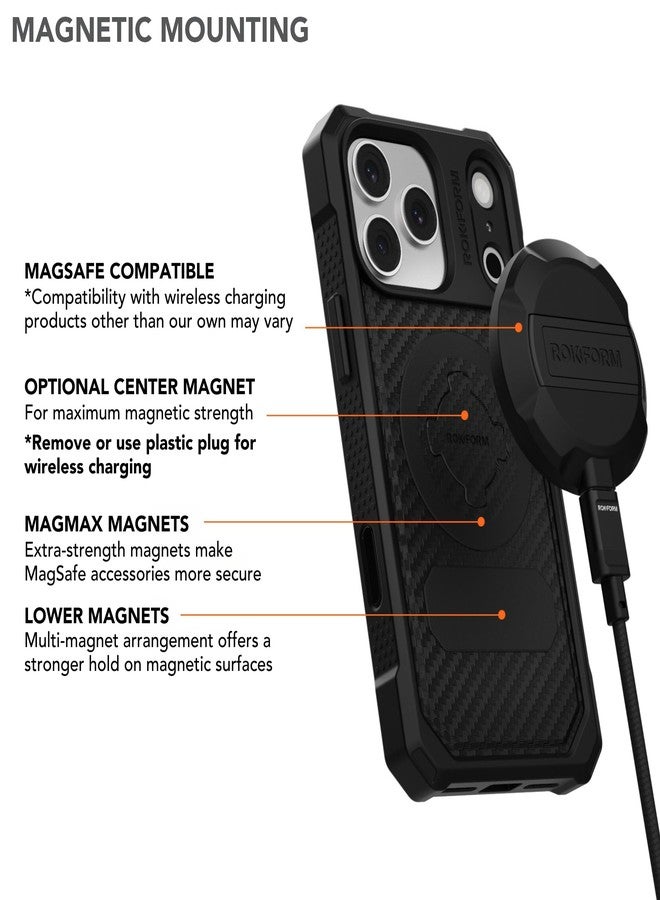 Rokform Rugged Case Compatible with iPhone 17 Pro Max, Magnetic Cover (Black) - Image 4